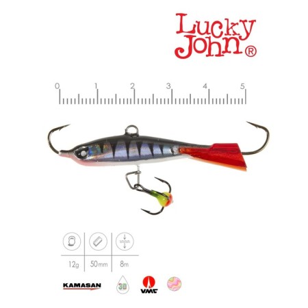 Балансир Lucky John NORDIC 4 + тройник, 4 см, цвет 12HRT блистер-1
