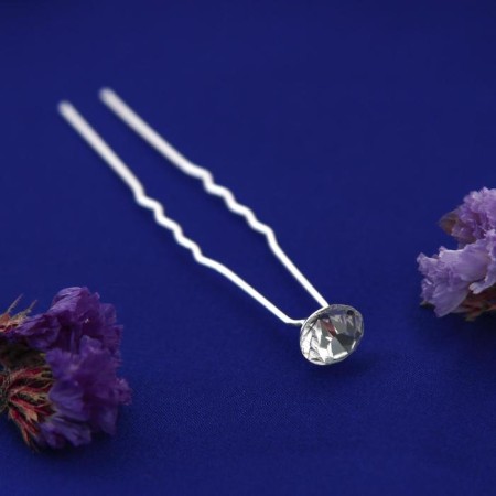 Hair hairpin "Shine" silver