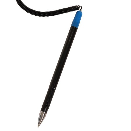 Pen on the stand N1, the oil base, on the spring, the case is black and blue, blue ink blue-4