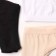 Set of women's panties Thong (3 pcs.), Black/beige color, size 44 (m)