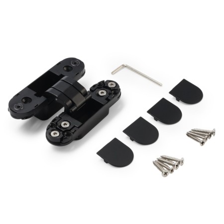 Loop of hidden Lockland installation, 30x110 mm, with 3D regulation, black color is black-8