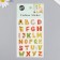 Plastic sticker "English alphabet" with gold mix 10.2x20.5 cm
