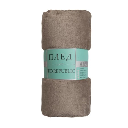 Texrepublic blanket, size 180x200 cm, brown color-2