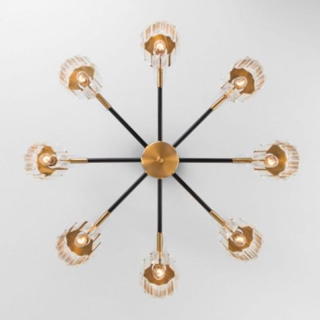 Tenia chandelier, 8x60W E14, bronze color, black-3