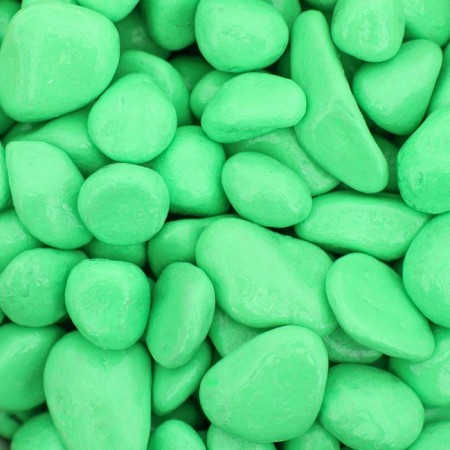 Decorative, fluorescent, green pebbles, 800 g, FR 8-12 mm-2