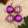 Set of balls Plastic D-8 cm, 4 pcs "Agnet" stripes, golden purple