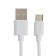 Luazon, Type -C - USB, 2 A, 1 m, white cable