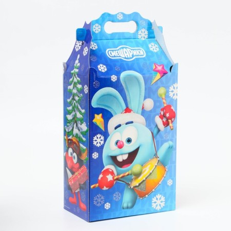 New Year. Gift box New Year's corporate party "Smeshariki" License 20.3 x 12.3 x 41 cm.-2