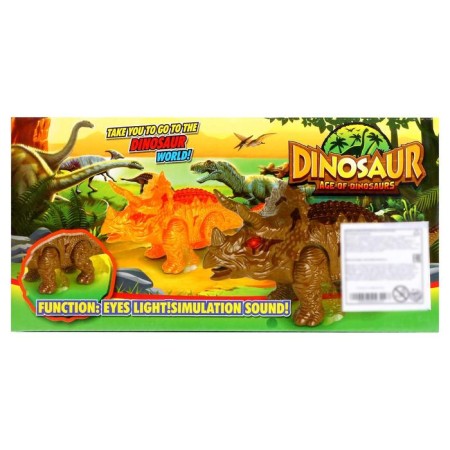 Triceratops dinosaur, works on batteries, light and sound effects, mix-5