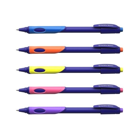 A set of ballpoints Erichkrause ergoline kids, 2 pieces, first-grader, an ergonomic holder, Soft-Touch building, 0.7 mm node, blue, mix, blister-1