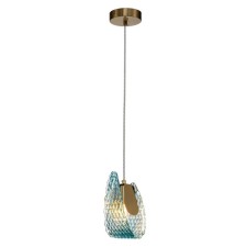 Светильник подвесной Indigo, 11033/1P Blue. 1х40Вт, E14, 135х135х240/1700 мм, цвет голубой