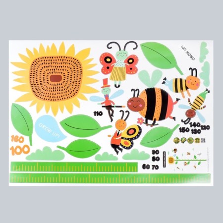 Sticker Plastic Interior Rostomer "Sunflower and Insects" 50x70 cm-1