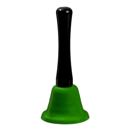 Metallic bell, desktop call "Funk", 12.5 x 5 cm, light green