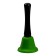 Metallic bell, desktop call "Funk", 12.5 x 5 cm, light green