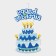 Decorative decoration (suspension) "Happy Birthday" 42x26 cm, col. blue