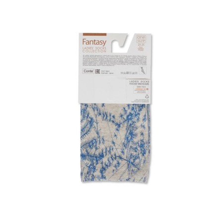 Women's socks CONTE Elegant Fantasy, size 23-25, beige color-3