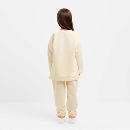 Kidsa (sweatshirt, trousers) minku milk color, height 104 cm-2