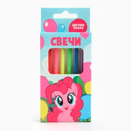 Set of candles in a cake 6 pieces, with a colored flame, My Little Pony-3