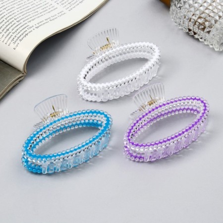 Hair crab "Helen Color" oval, 9 cm, mix-2