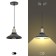 Lamp PL4 BK/BN Metal E27 60W H-pLAFON 13 cm, suspension 80 cm, black