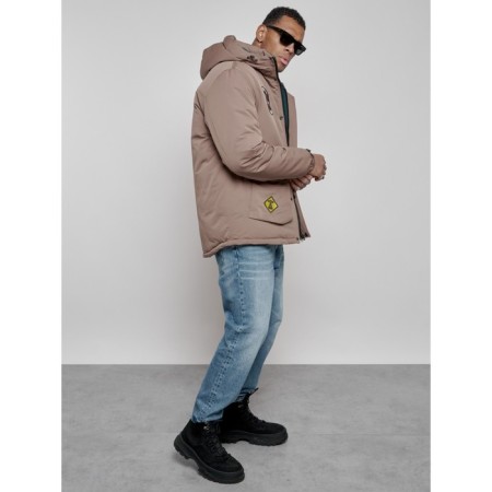 Male Winter jacket, size 56, brown color-16