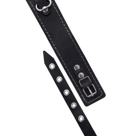 Pecado BDSM collar, genuine leather, black color-6