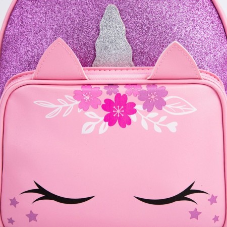Baby backpack with a pocket for the girl "Unicorn", artificial leather, 27x23 x 10 cm-2