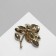 Brooch "Flower" with pearls and stones, colored in gold