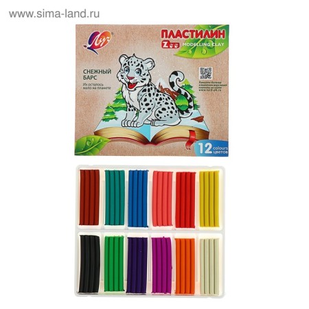 Plasticine 12 colors 180 g Zoo-1