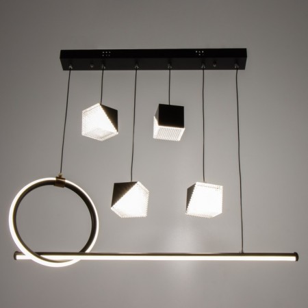 Bayerlux chandelier 2676/6 LED 126W 3000-6000K black 76x27 cm-1