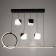 Bayerlux chandelier 2676/6 LED 126W 3000-6000K black 76x27 cm