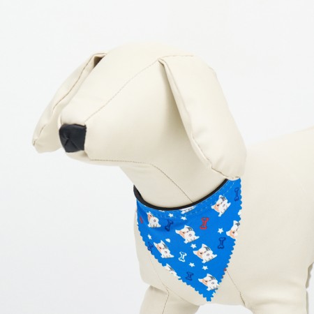 A collar with a scarf "Bright Life", 32 x 1 cm, blue-3