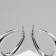Earrings set 3 pairs "tenderness", white color in silver