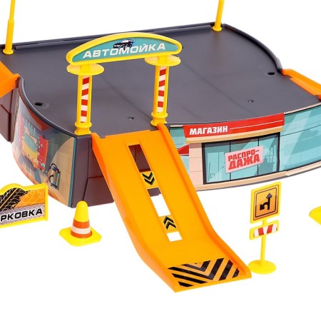 Children's garage "Parking", 1 machine, accessories-3