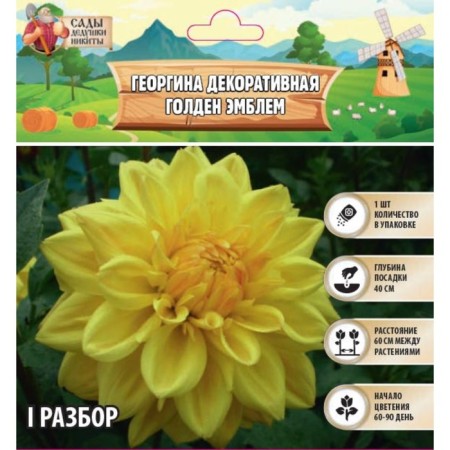 Georgin decorative "Golden emblem", rr I, 1 pc, spring 2024