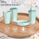 A set of bathroom accessories, 4 items (350 ml dispenser, soap dish, stand, glass), Mix color