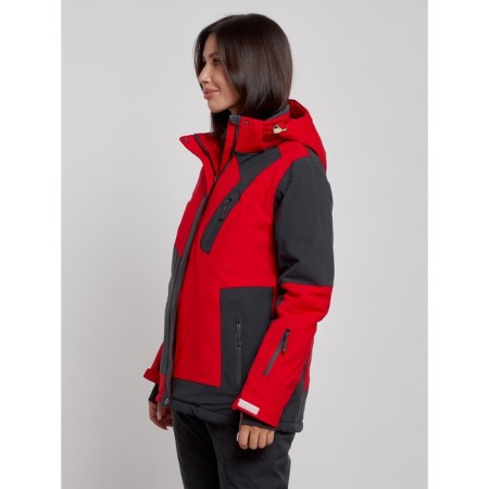 Ski jacket female, size 48, red color-1