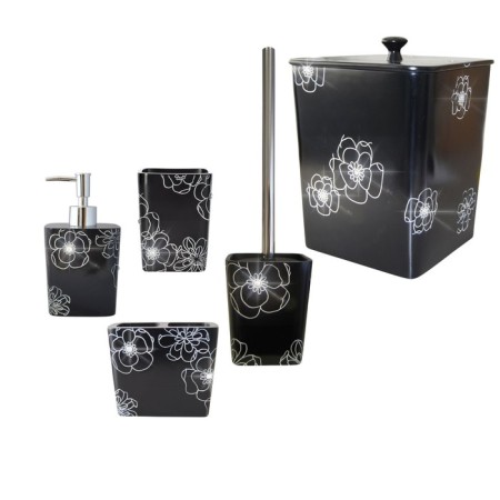 Diamond garbage bucket, 8.5 l, black color-1