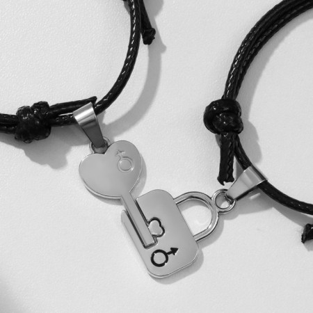 Bracelets "Demetrons" key, black color, l = 12.5 cm-2
