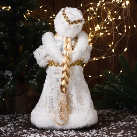 Snow Maiden "In a fur coat and earrings. With a strap" moves, 40x20 cm, white-2