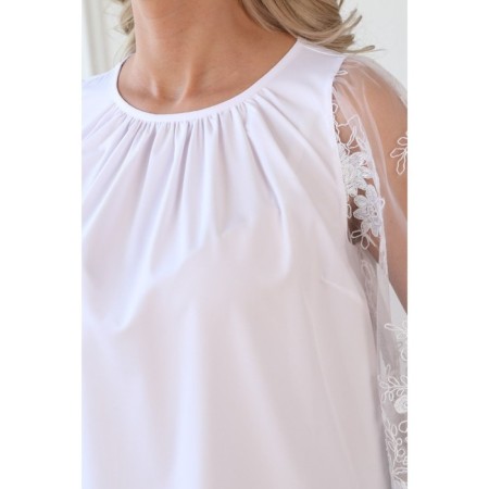 Female blouse, size 44, white color-1