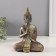 Souvenir Polystone "Buddha - Mudra Namascar" gray 9.5x13.5x19.5 cm