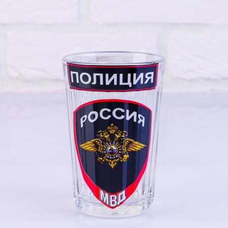 Стакан граненый в подарочной упаковке "Полиция" МВД, 250 мл-1