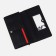 Women's wallet on the button, black color