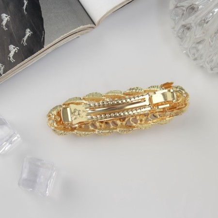 Assault machine "Mia" leaflets shine, 8.5 cm, gold-1