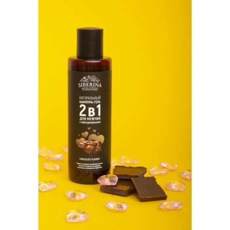 Shampoo-gel with Aphrodisiacs Chocolate Playboy, 2 in 1, 200 ml-1