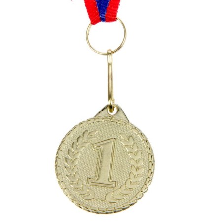 Prize medal 041 diam 3.2 cm. 1 place. The color of evil. With a ribbon-2