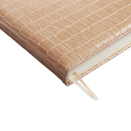 Dated diary 2025 A5 168 sheets, Devente.Barbara, a solid cover to leatherette with foam, praise, perforation, lies, block 70, beige, beige-3