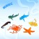 Set of marine animals "Underwater Brotherhood", 6 pieces, mix