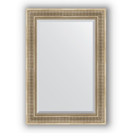 Mirror with fatset in the baguette frame - Silver Aqueduct 93 mm, 67 x 97 cm, EvoForm